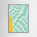 Blue Wood Summer Line Drying Fabric Poster