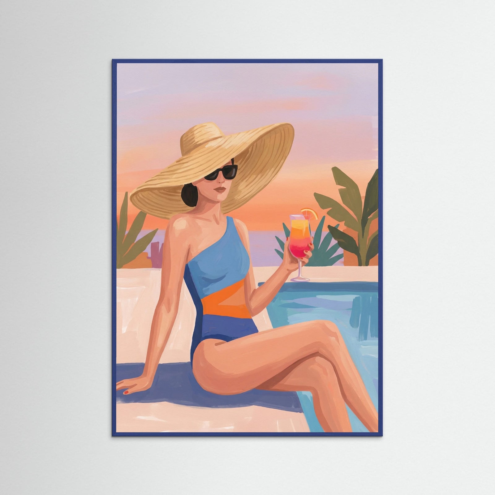 Blue Wood Summer Loungers