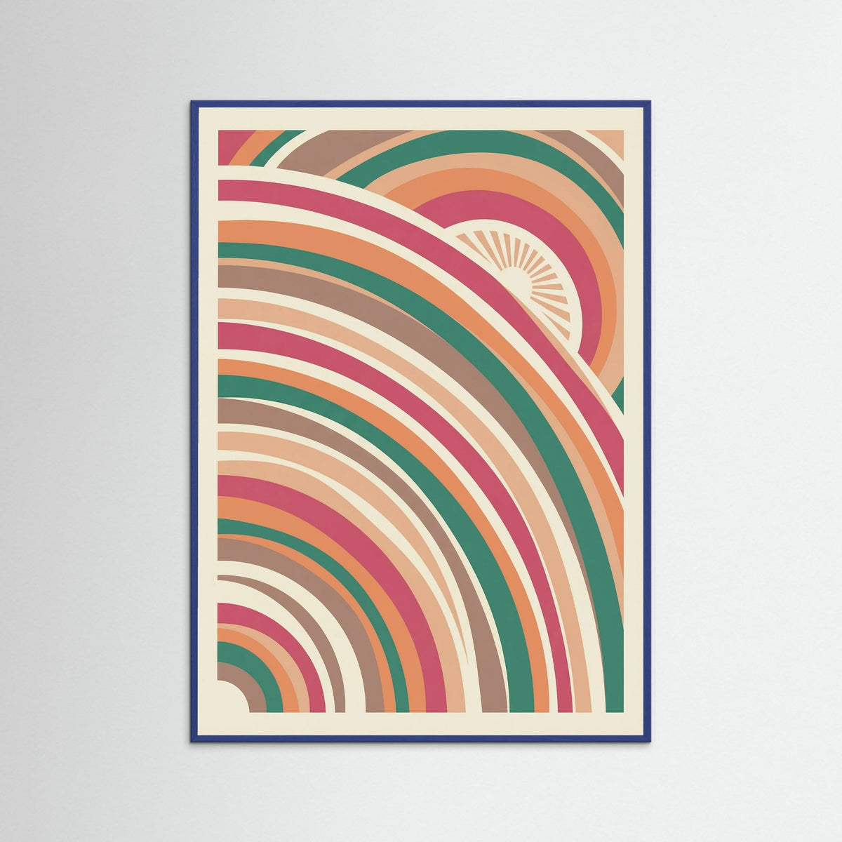 Blue Wood Sun Light Swirl