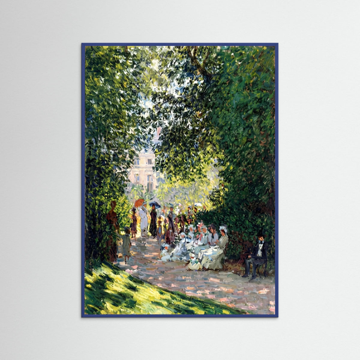 Blue Wood Sunlit Park Stroll