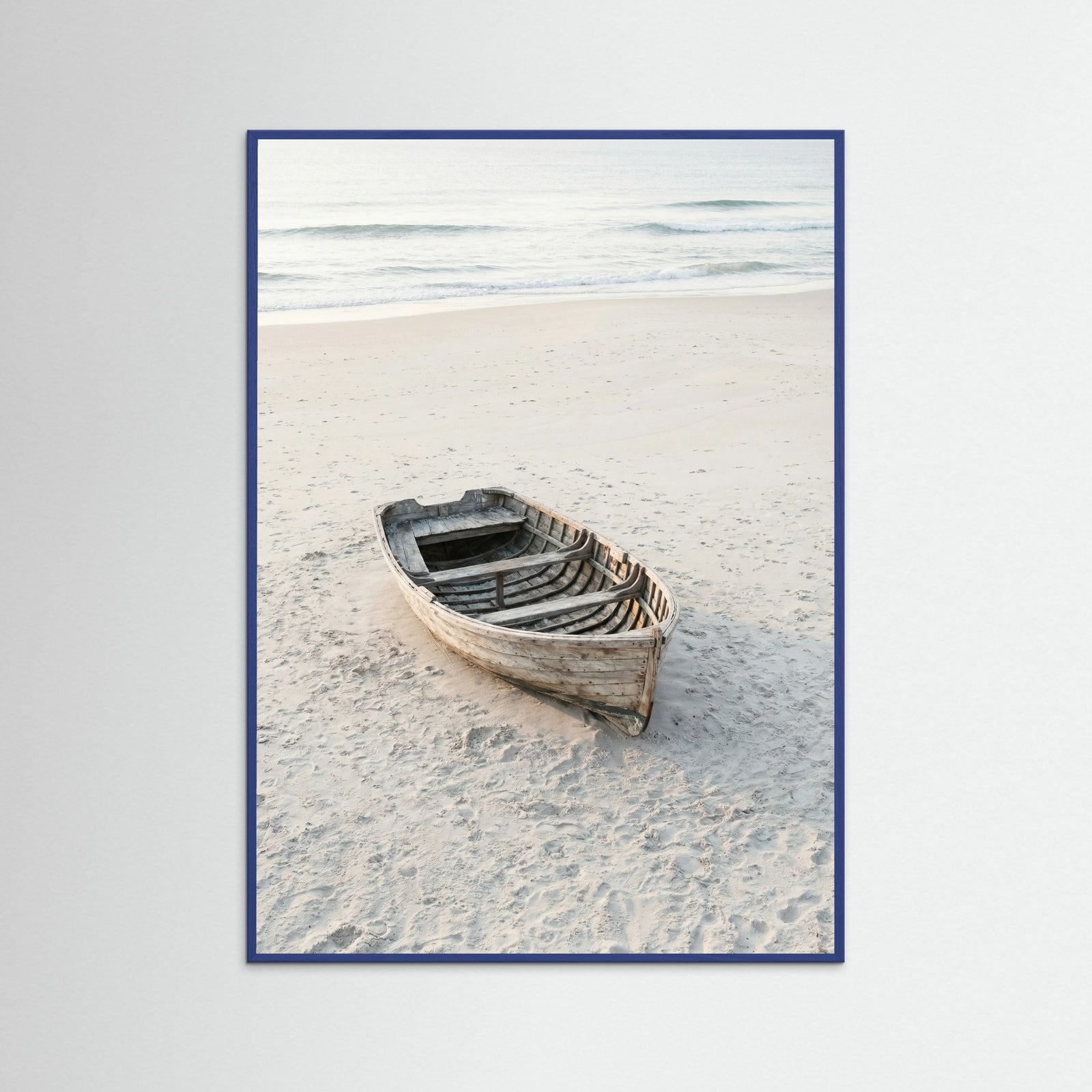 Blue Wood Sunlit Shore Path
