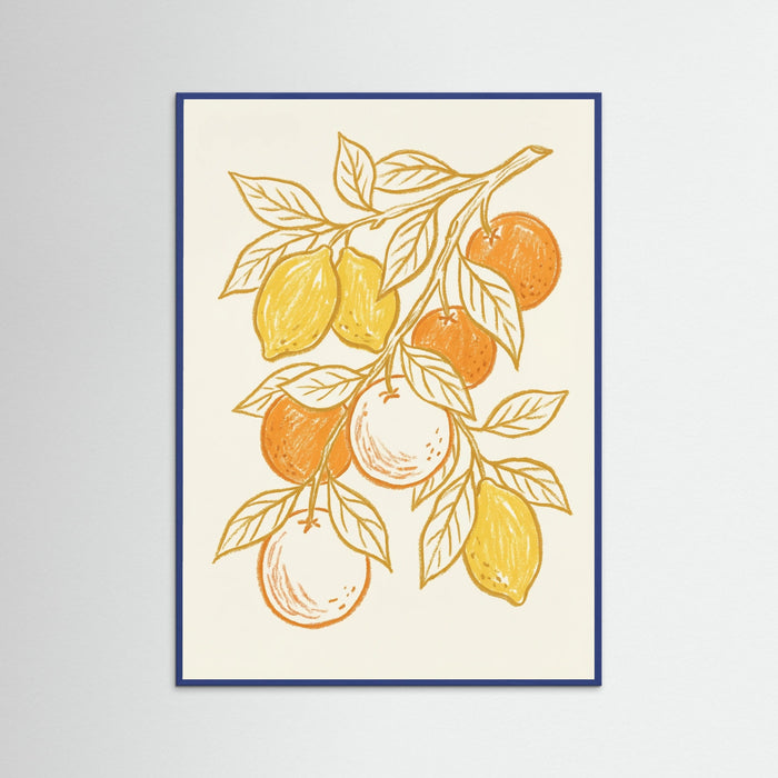Blue Wood Sunny Floral Sketch