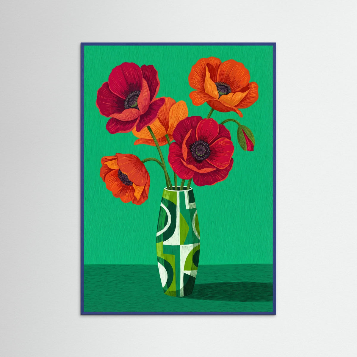 Blue Wood Sunny Stripes