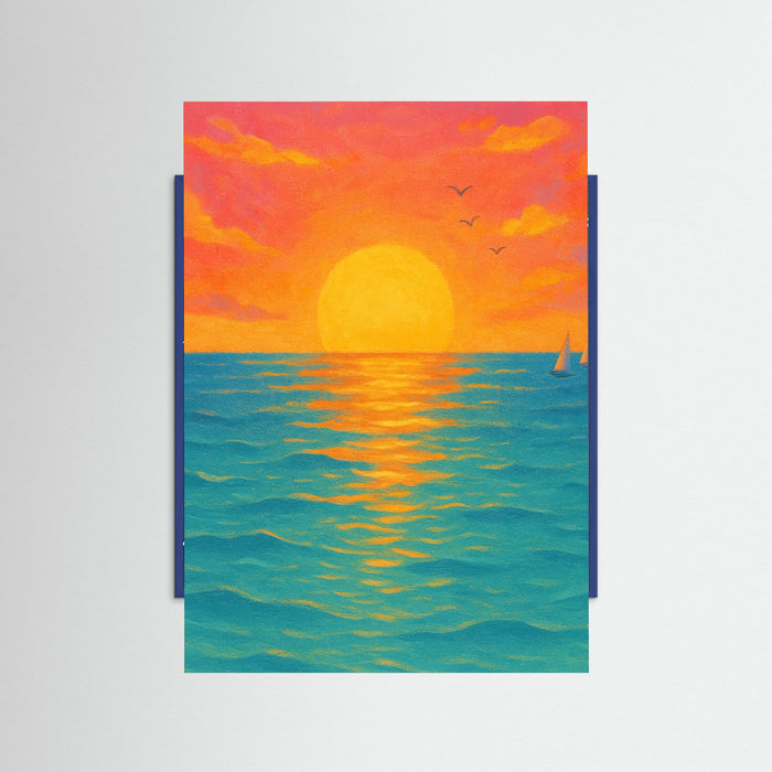 Blue Wood Sunset Peace