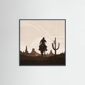 Blue Wood Sunset Poster