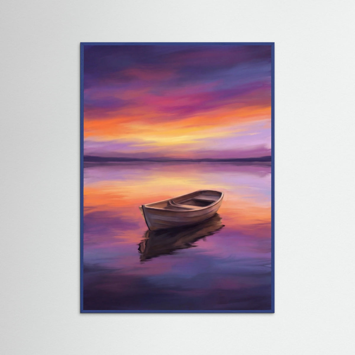 Blue Wood Sunset Serenity