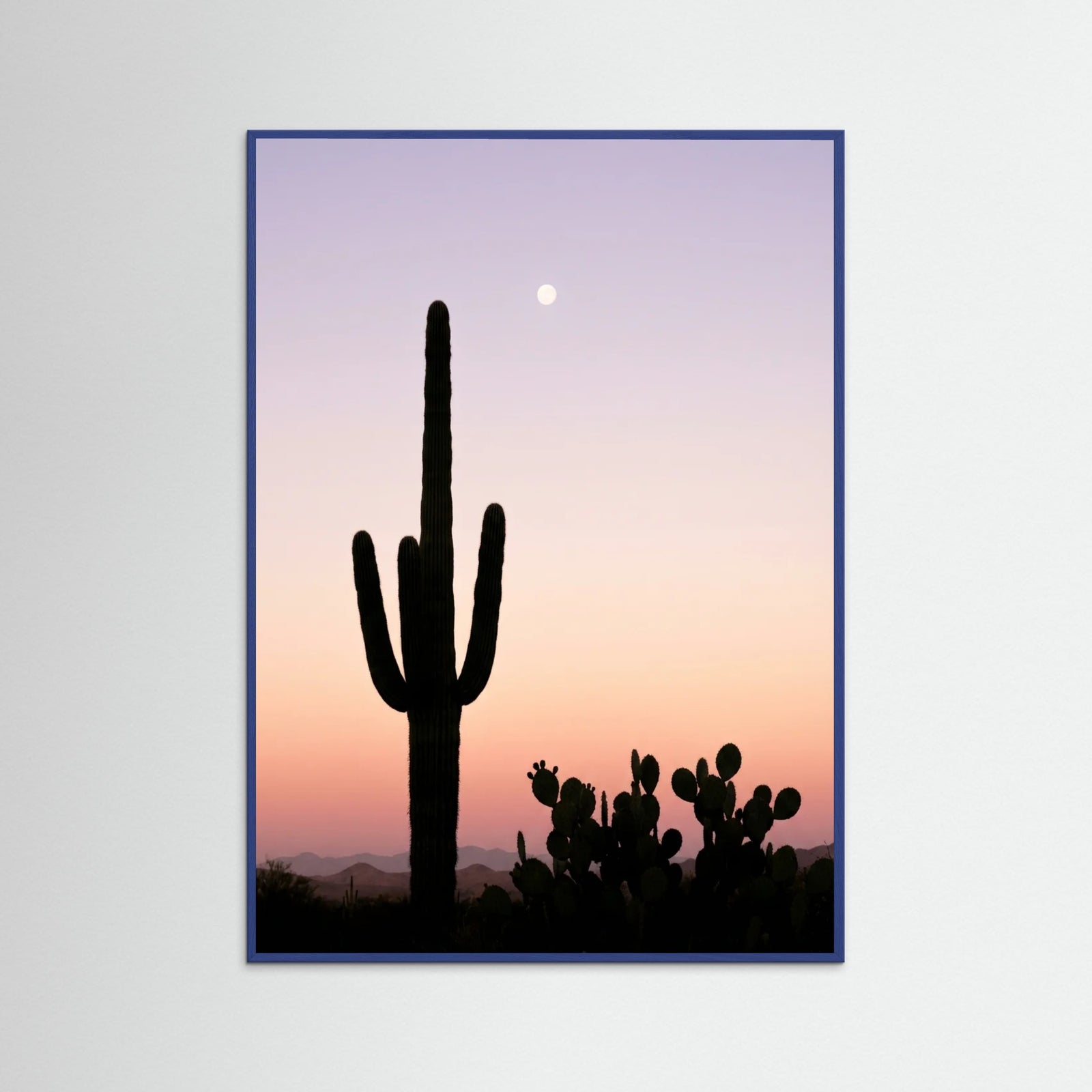 Blue Wood Sunset Silhouettes