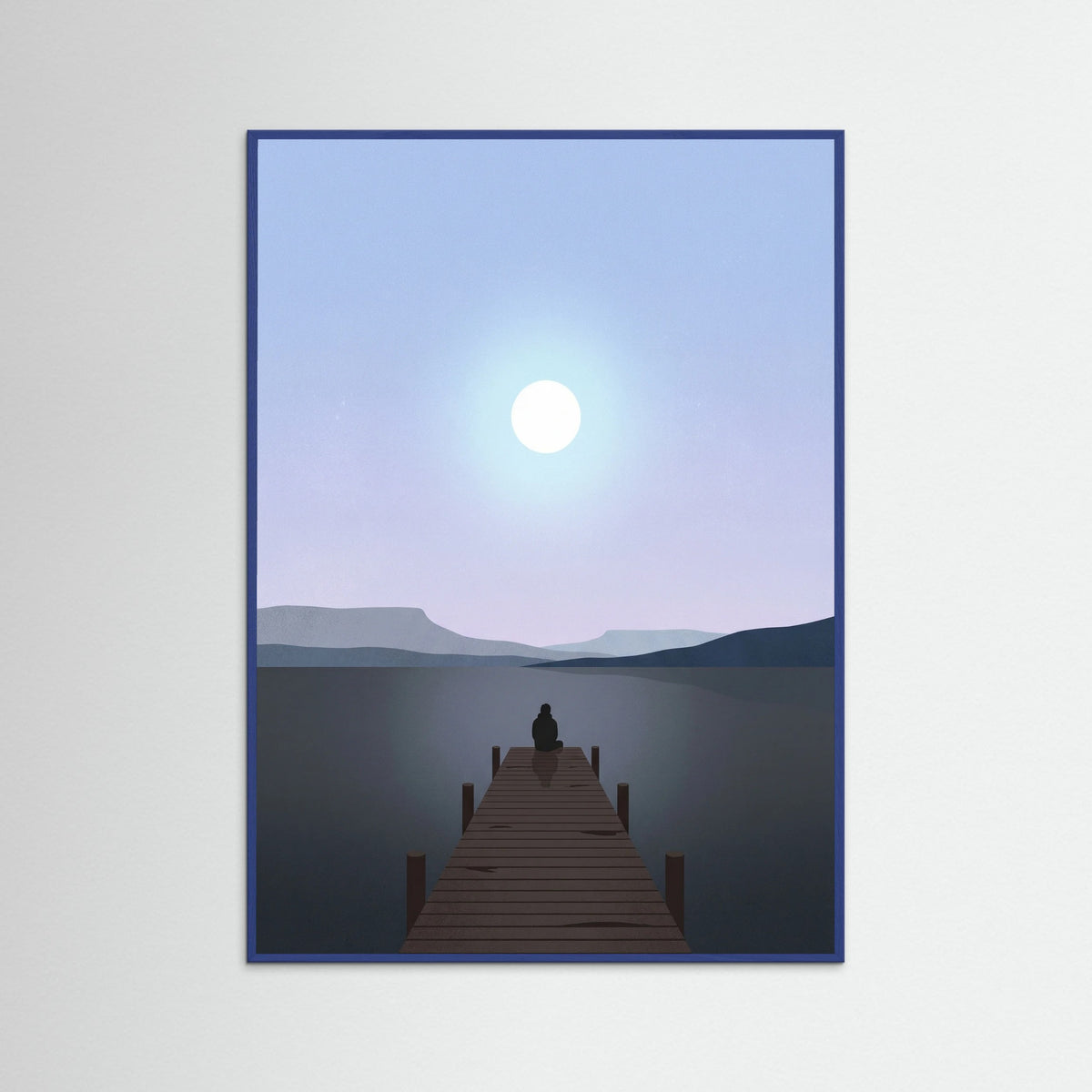 Blue Wood Sunset Solace