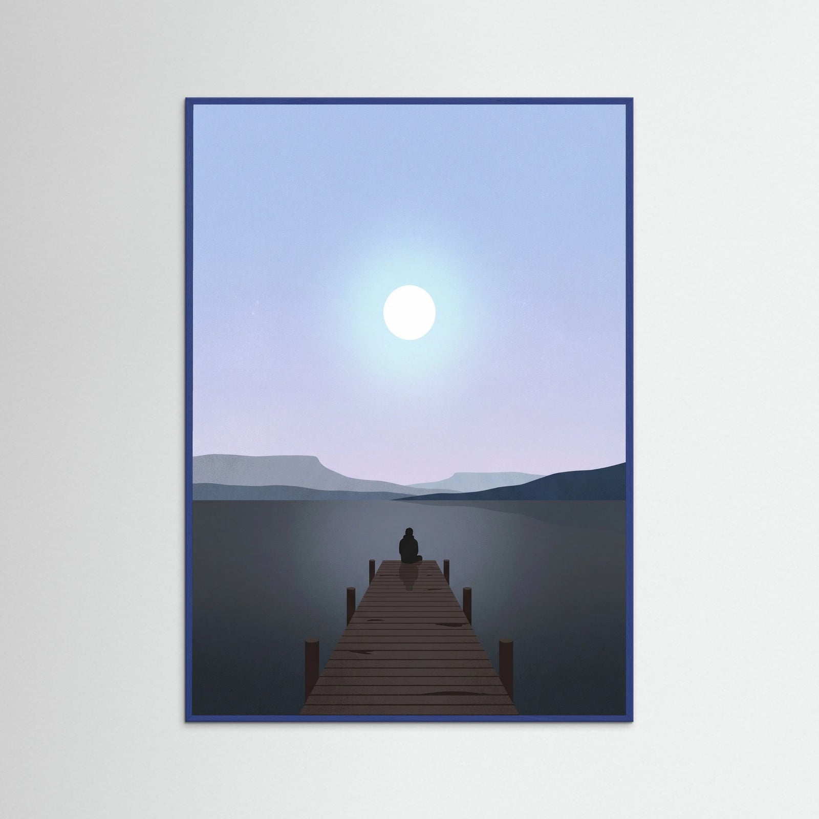 Blue Wood Sunset Solace