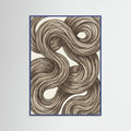 Blue Wood Swirling Organic Forms