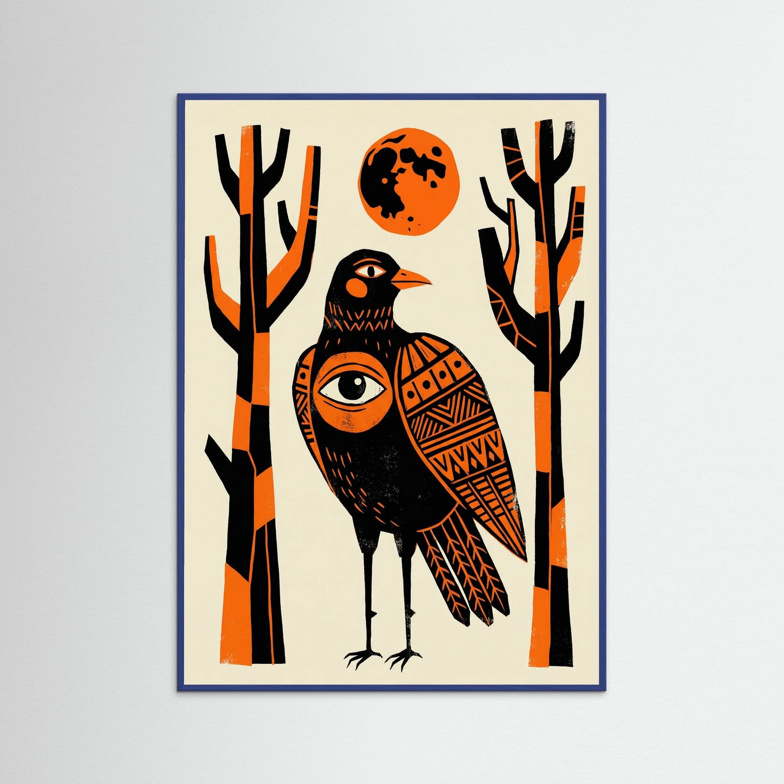 Blue Wood Symbolic Grid Tales