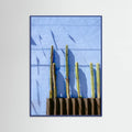 Blue Wood Tall Cacti | Oaxaca Mexico travel photography Poster