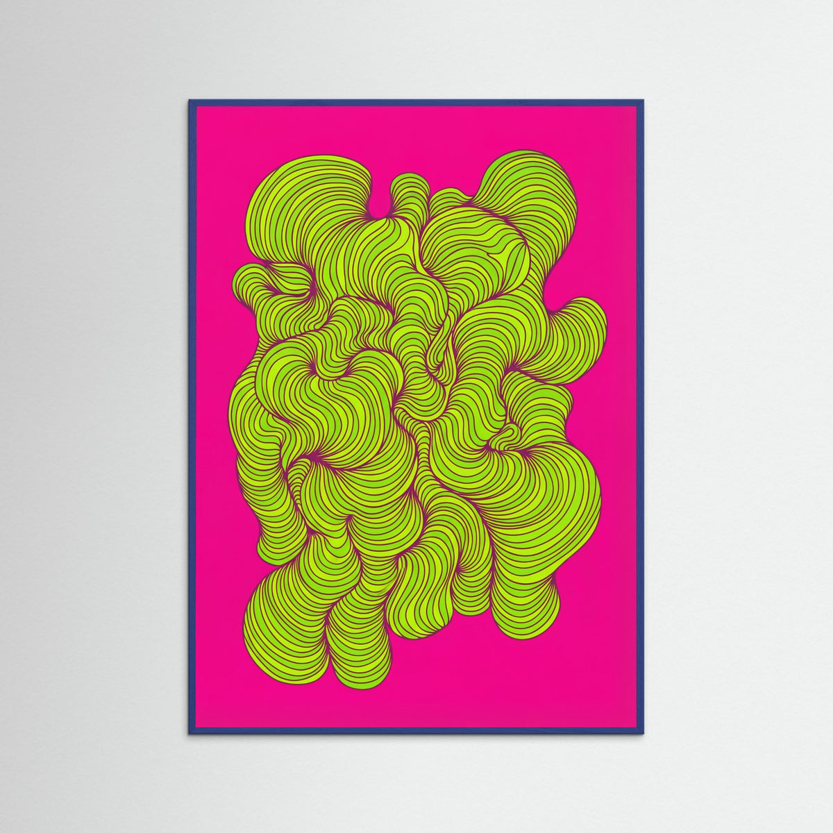 Blue Wood Tangled Oranges