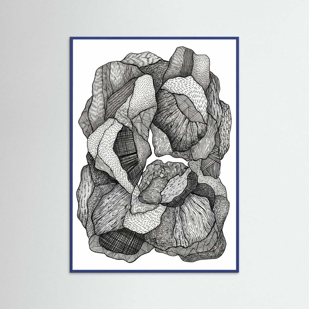 Blue Wood Textural Flow