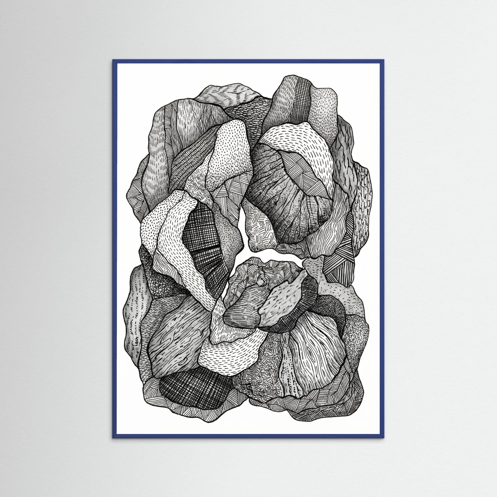 Blue Wood Textural Flow