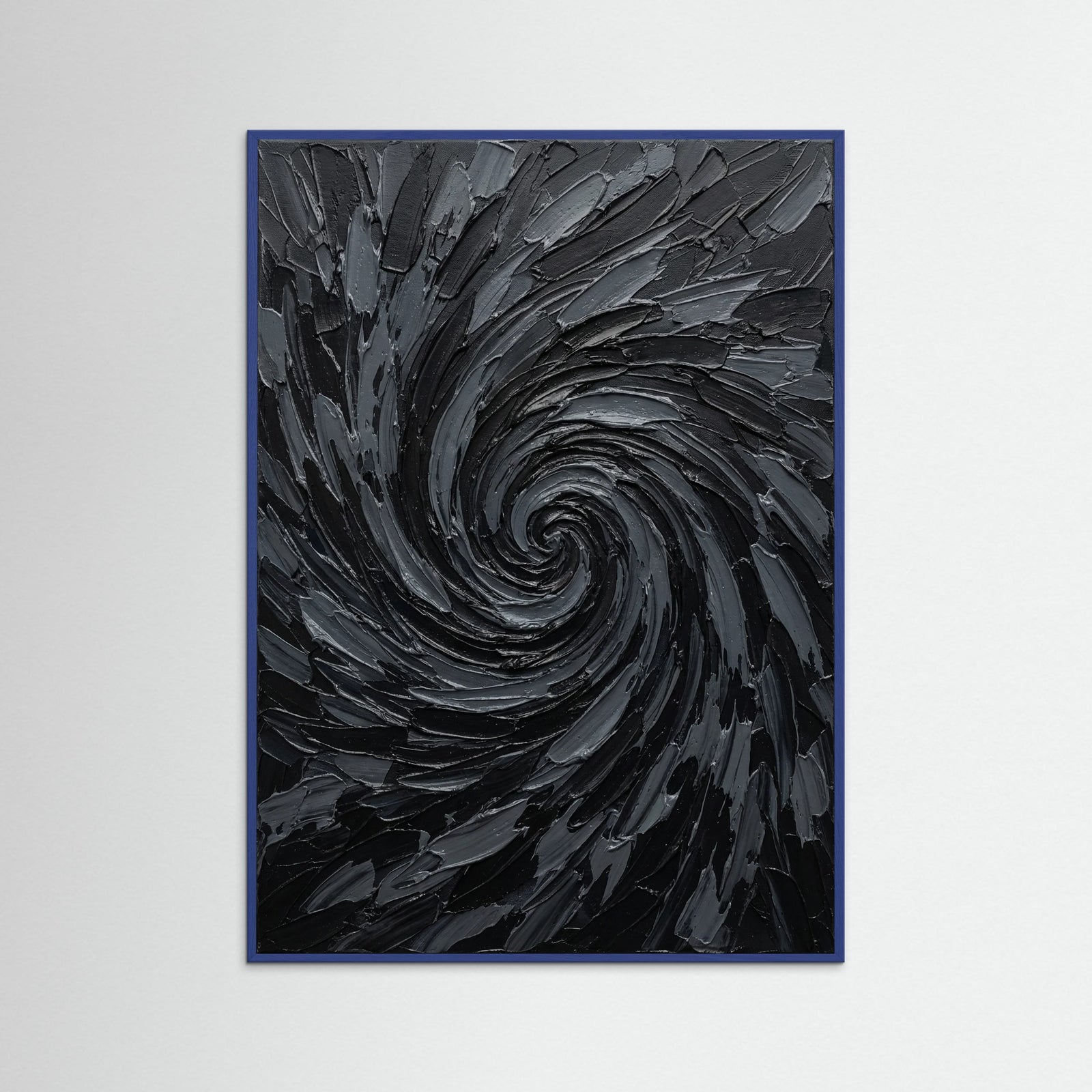 Blue Wood Textured Abyss Black