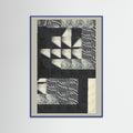 Blue Wood Textured Tides 1 Poster
