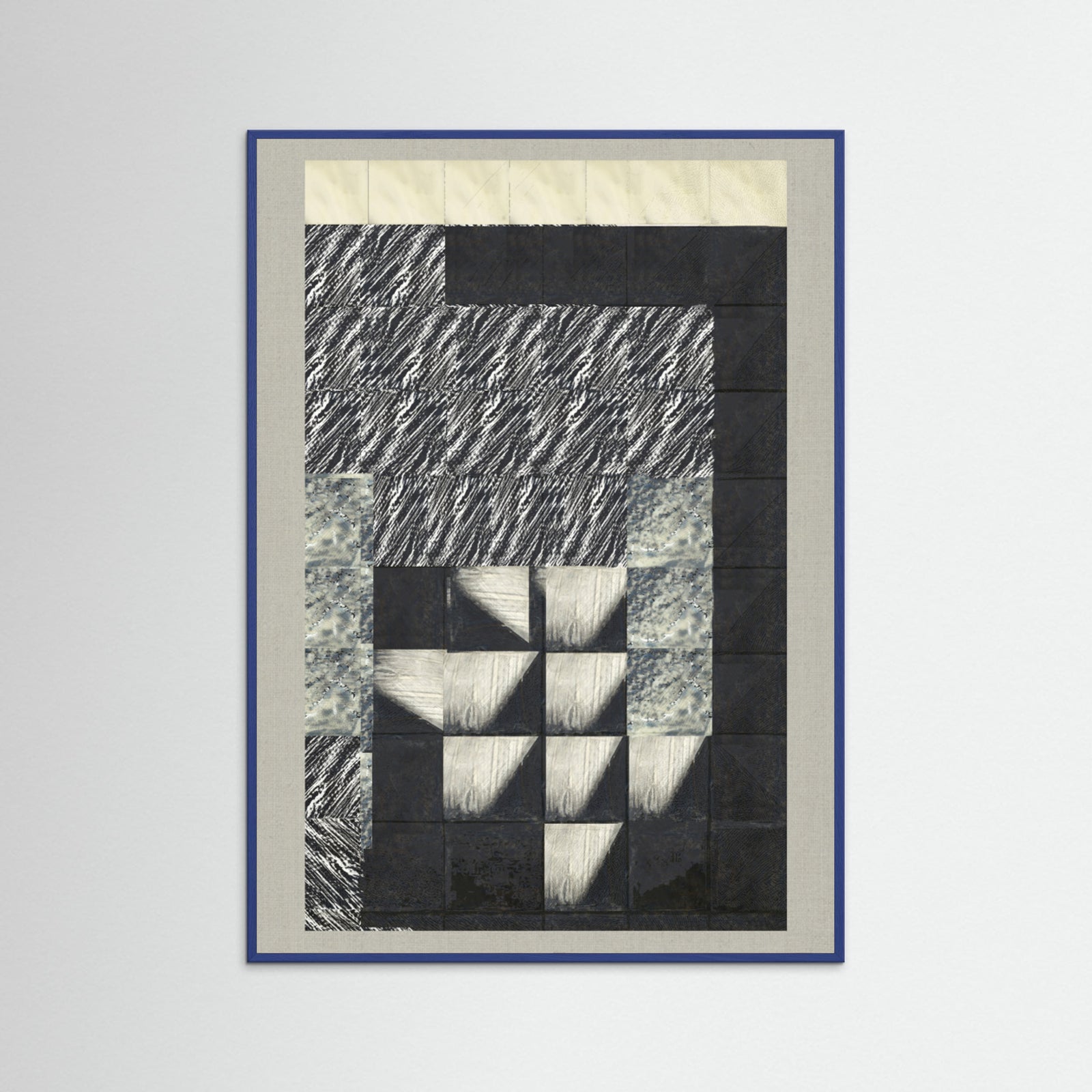 Blue Wood Textured Tides 2 Poster