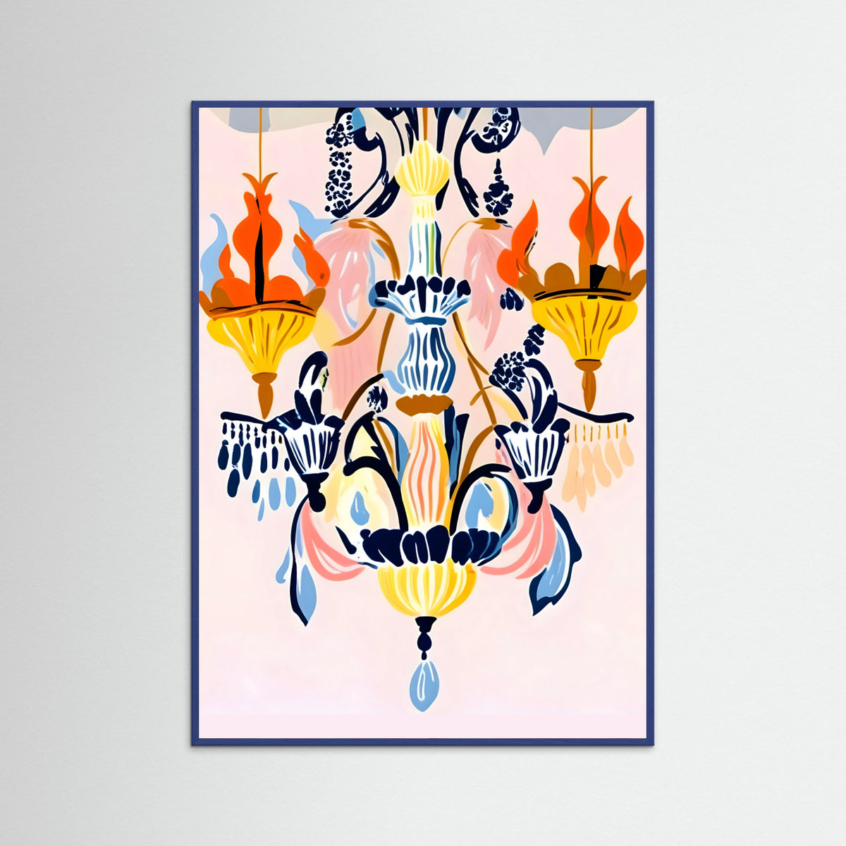 Blue Wood The Chandelier Poster