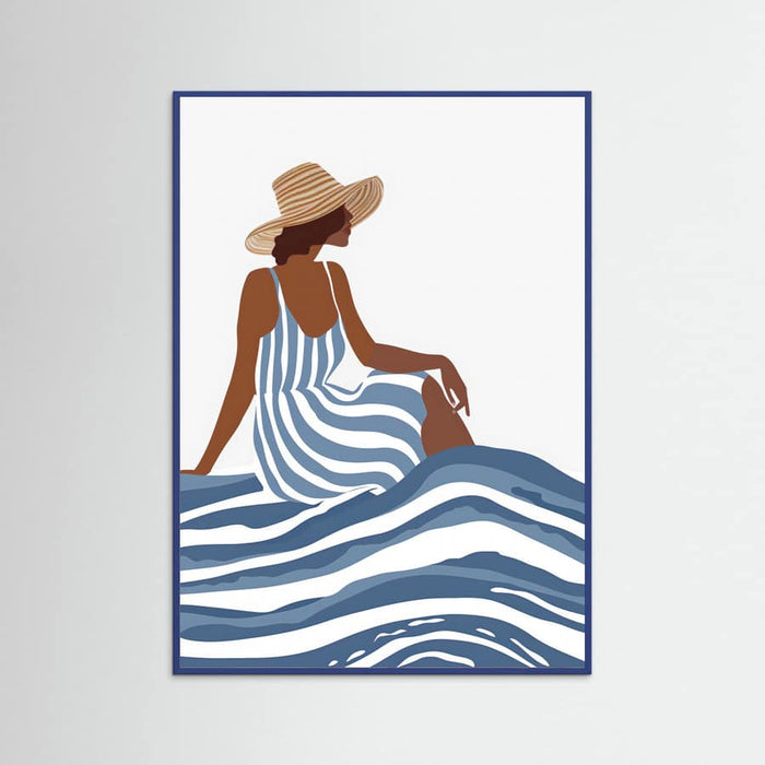 The Girl In the Striped Dress Poster – plakat og kunsttryk