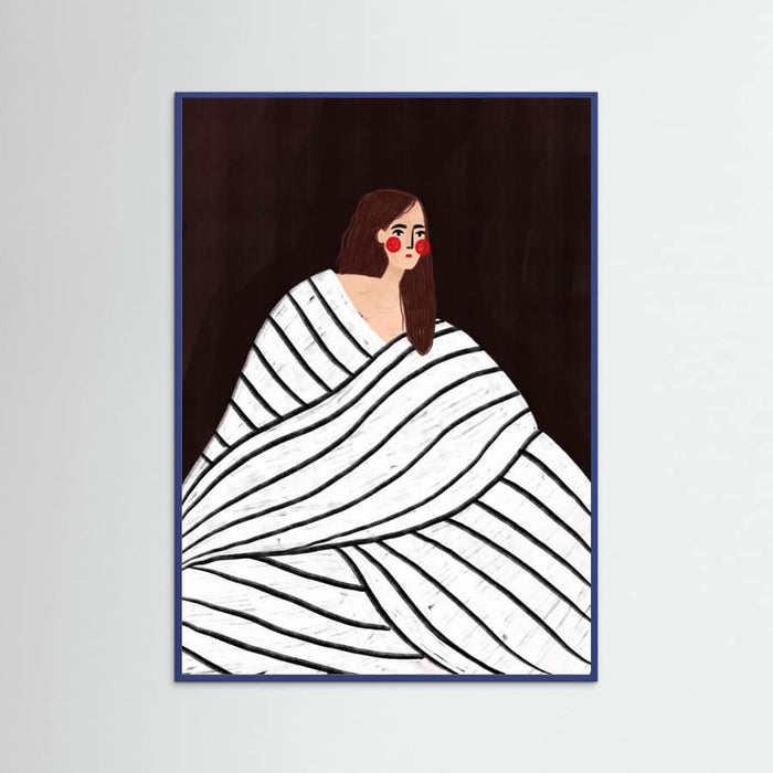 The Woman With Black and White Stripes Poster – Poster und Kunstdruck