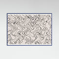 Blue Wood Thin Shakey Lines Poster