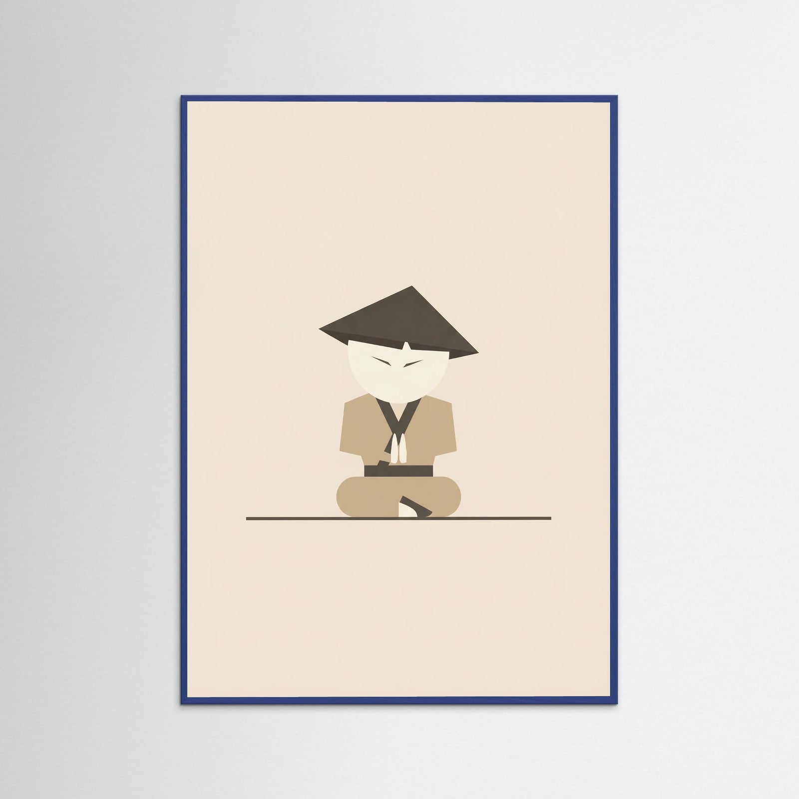 Blue Wood Three Stylized Figures