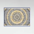 Blue Wood Tribal Sun Poster
