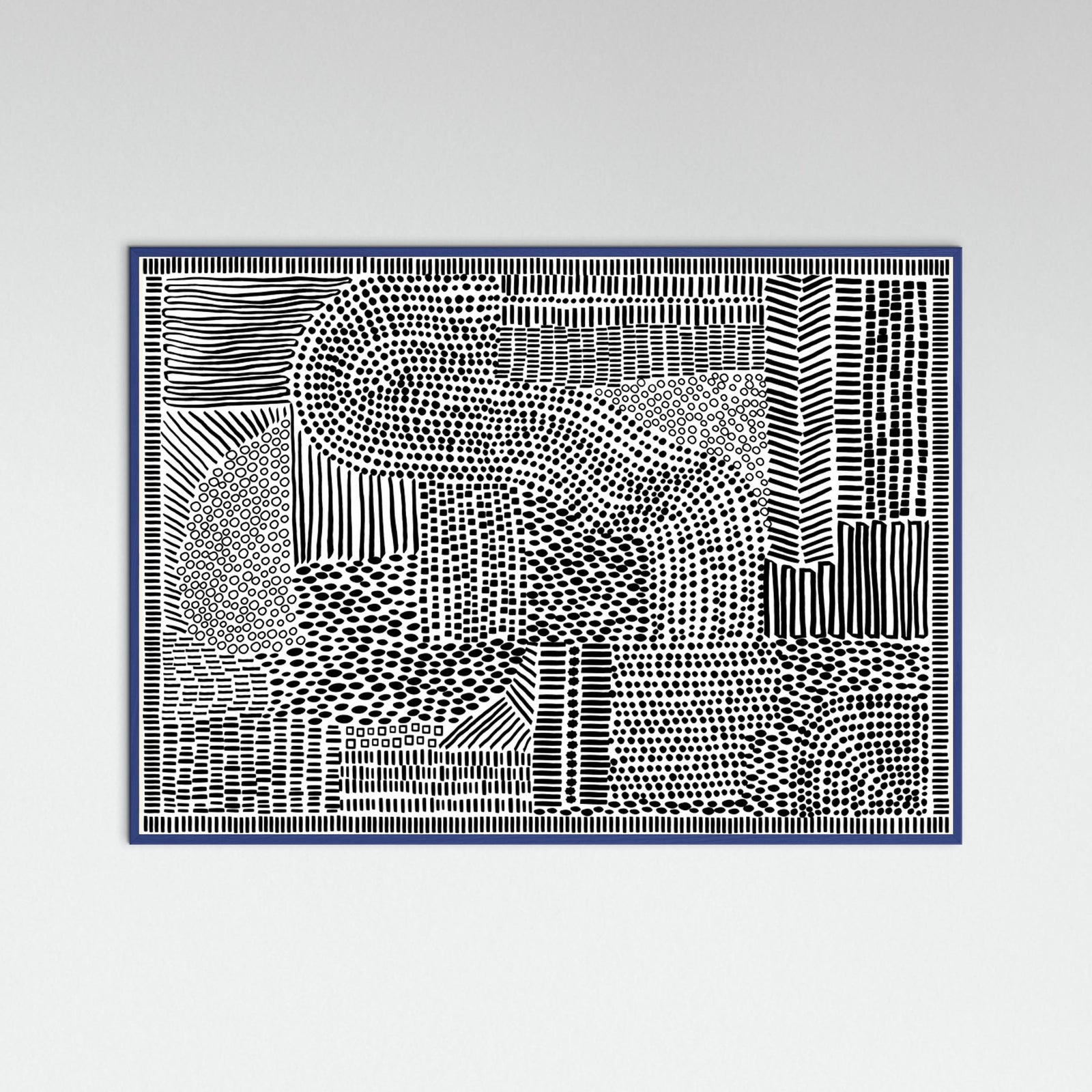 Blue Wood Tribal Tapestry Poster