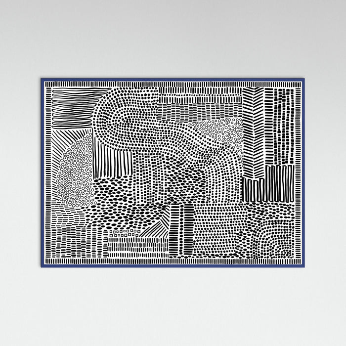 Blue Wood Tribal Tapestry Poster