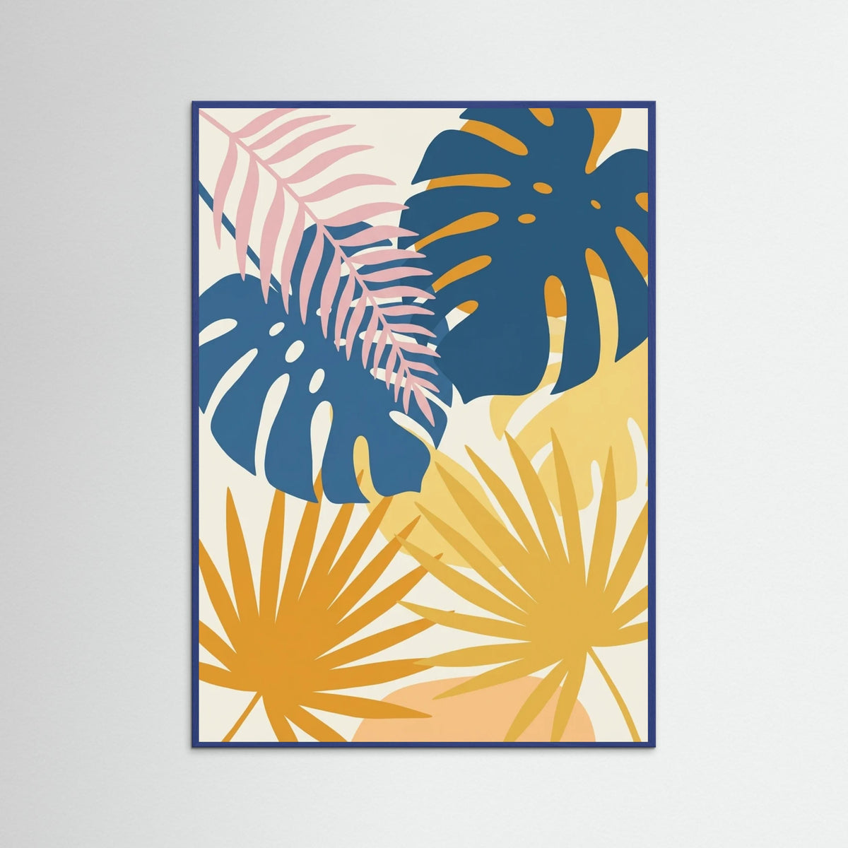 Blue Wood Tropical Bloom