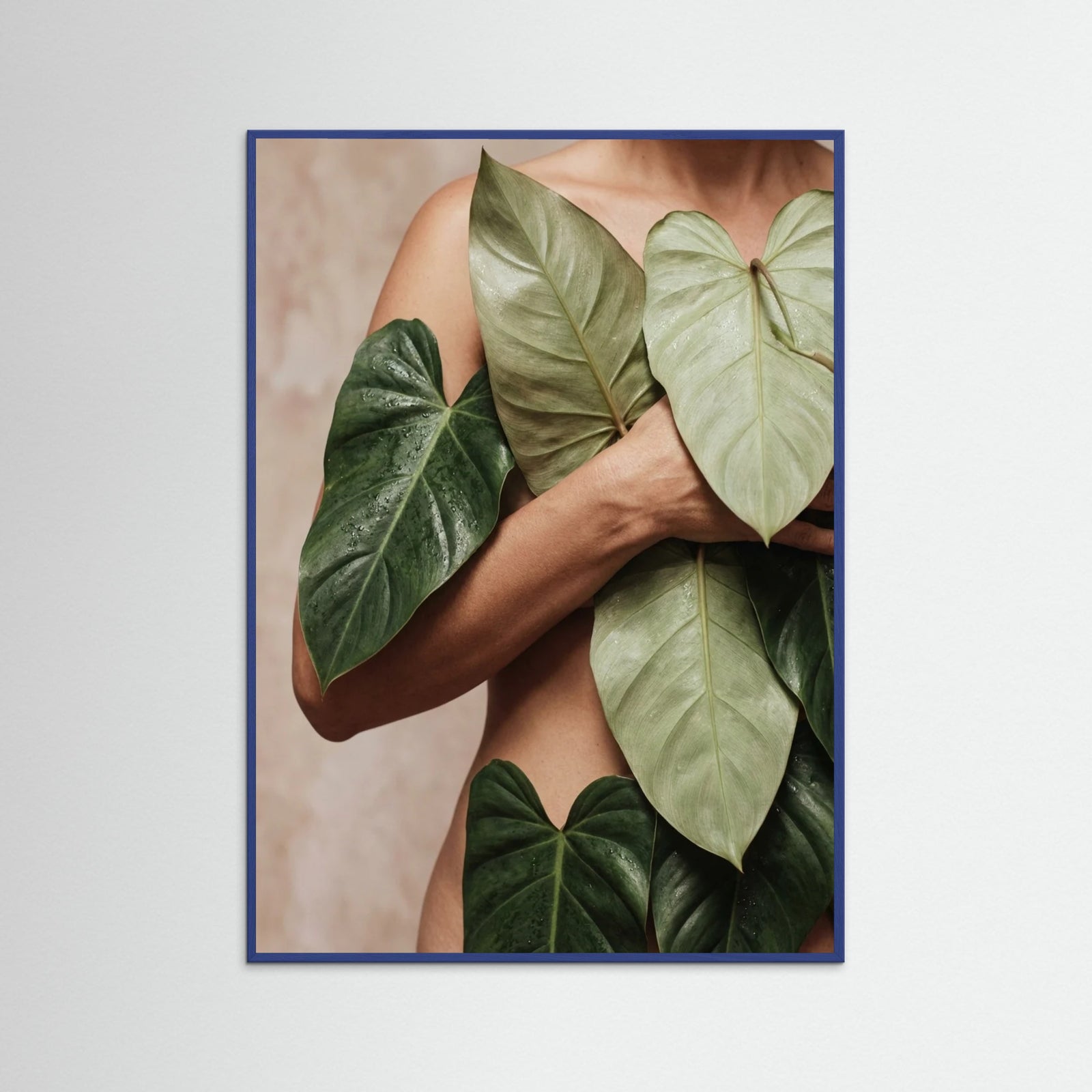 Blue Wood Tropical Embrace