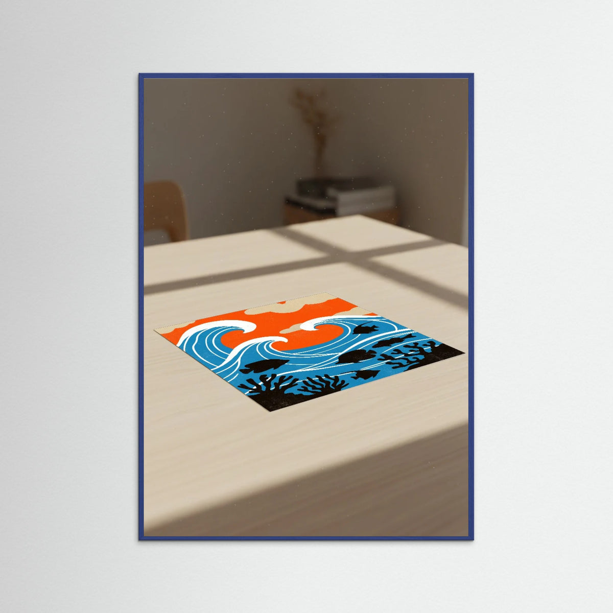 Blue Wood Tropical Eruption