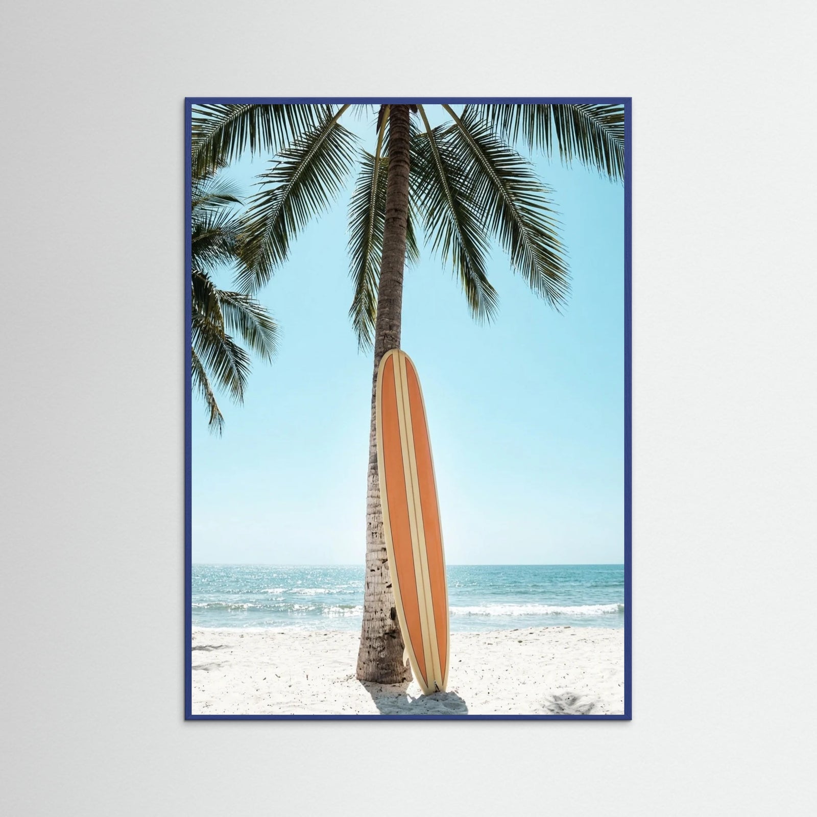 Blue Wood Tropical Hoops