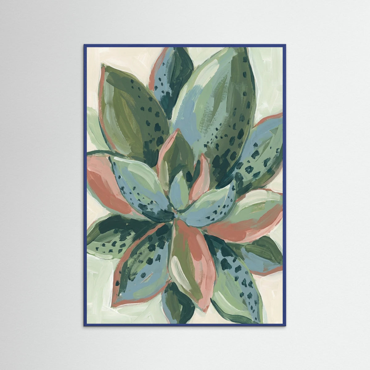 Blue Wood Tropical Strokes