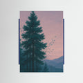 Blue Wood Twilight Pines