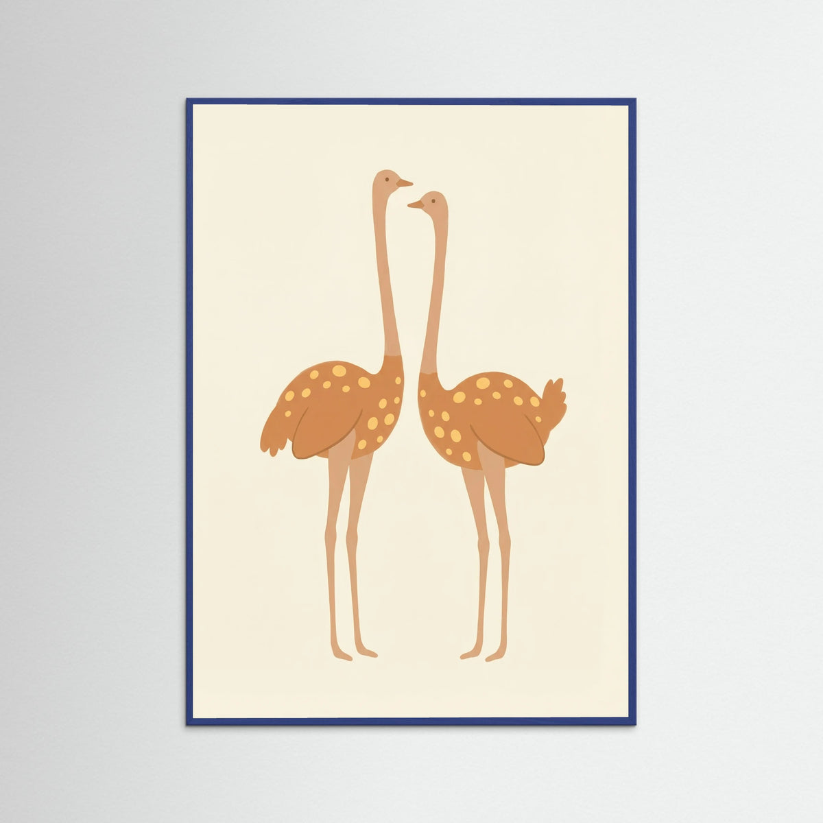Blue Wood Twin Giraffes