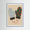 Blue Wood Two Tone Slippers