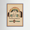 Blue Wood Unicorn Rainbow Bond