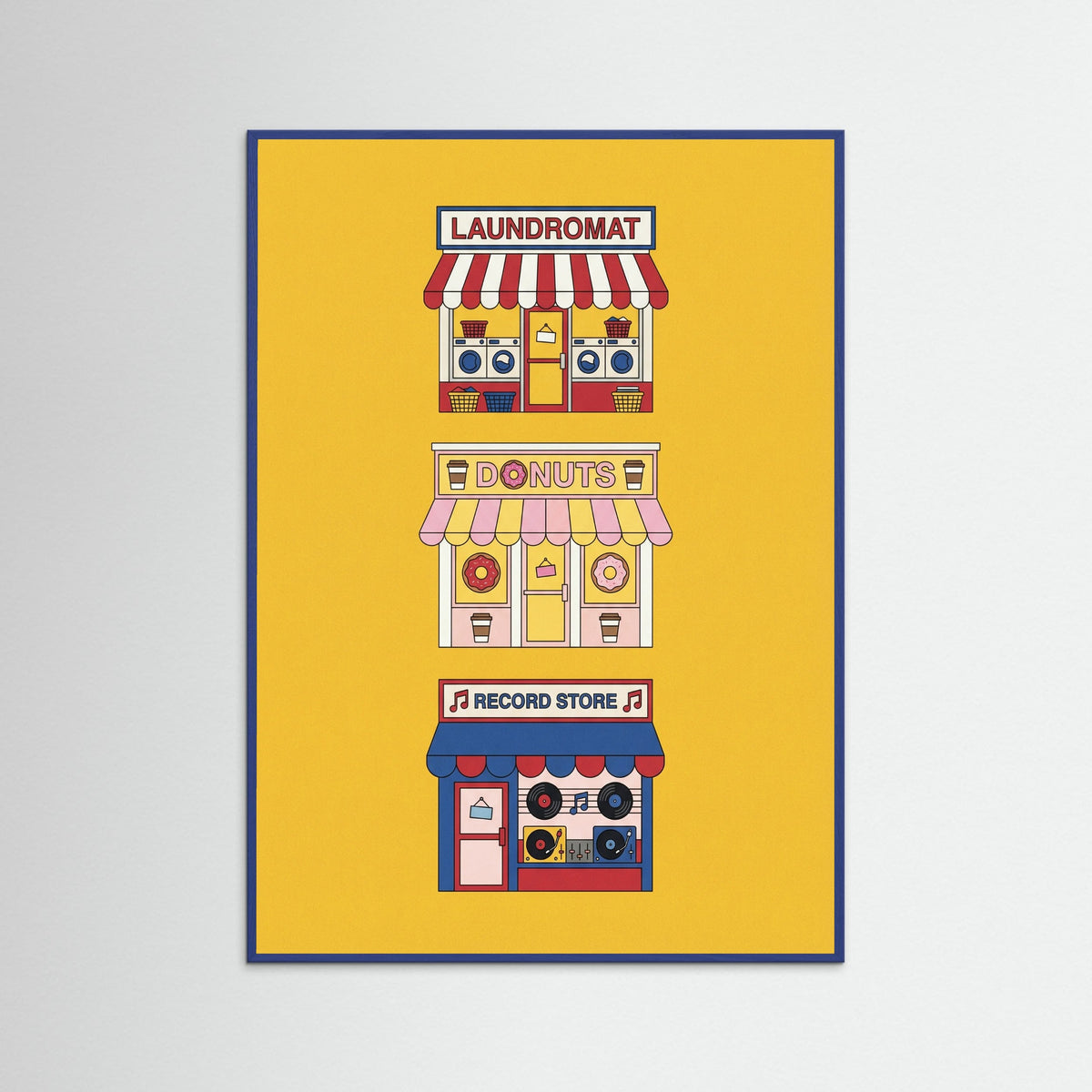 Blue Wood Urban Barber Pole