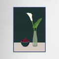 Blue Wood Vase and Citrus