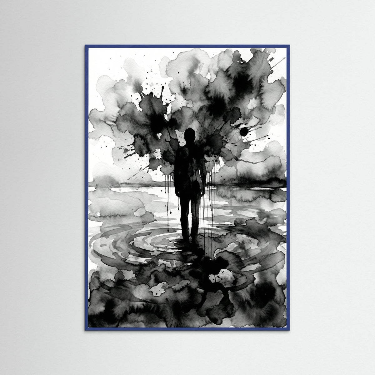 Blue Wood Veiled Emotion