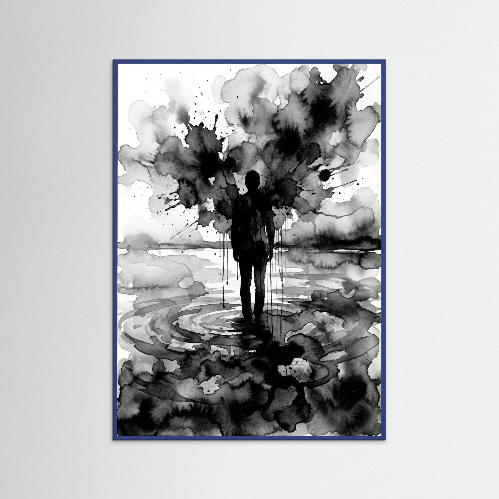 Blue Wood Veiled Emotion