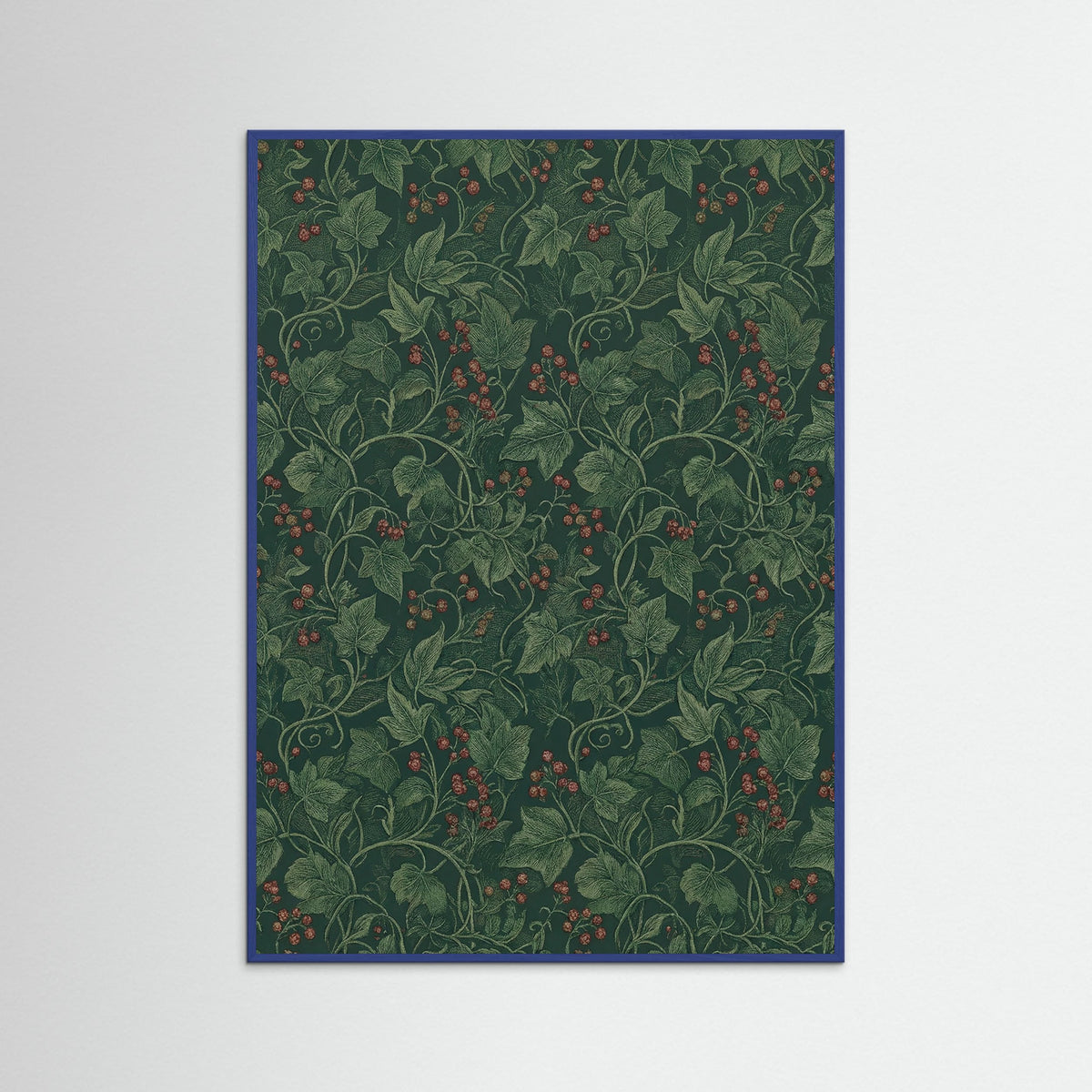 Blue Wood Verdant Floral Tapestry