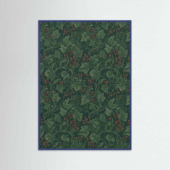 Blue Wood Verdant Floral Tapestry