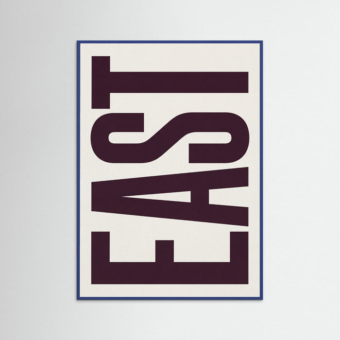 Blue Wood Vertical Typography