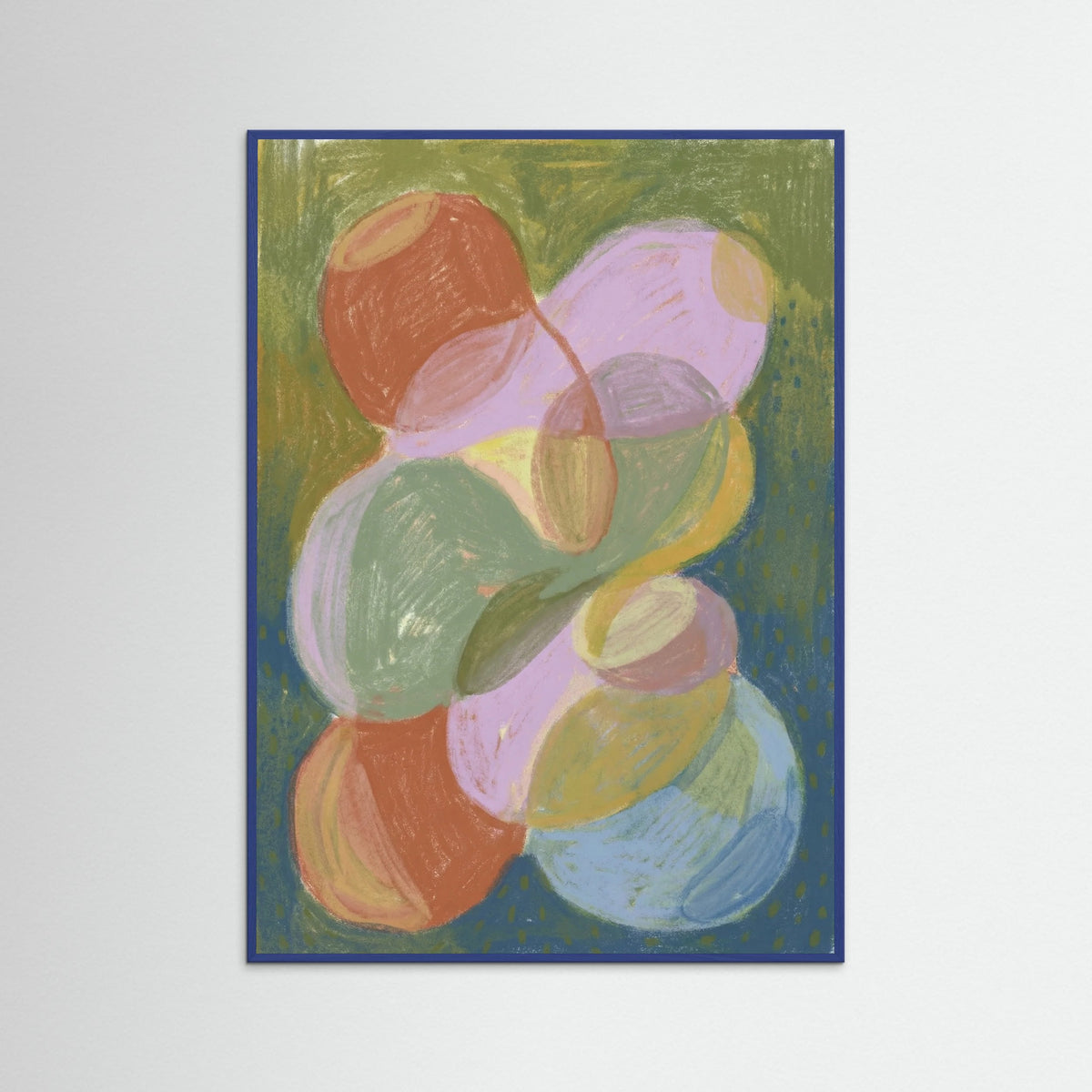 Blue Wood Vibrant Abstract Forms