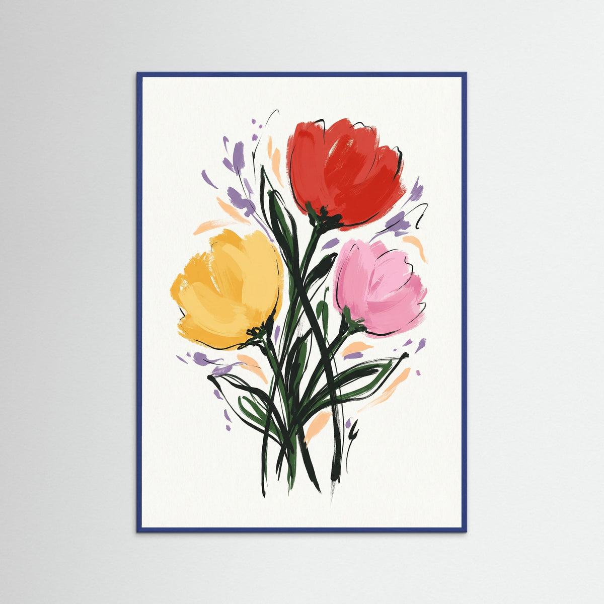 Blue Wood Vibrant Bloom Burst