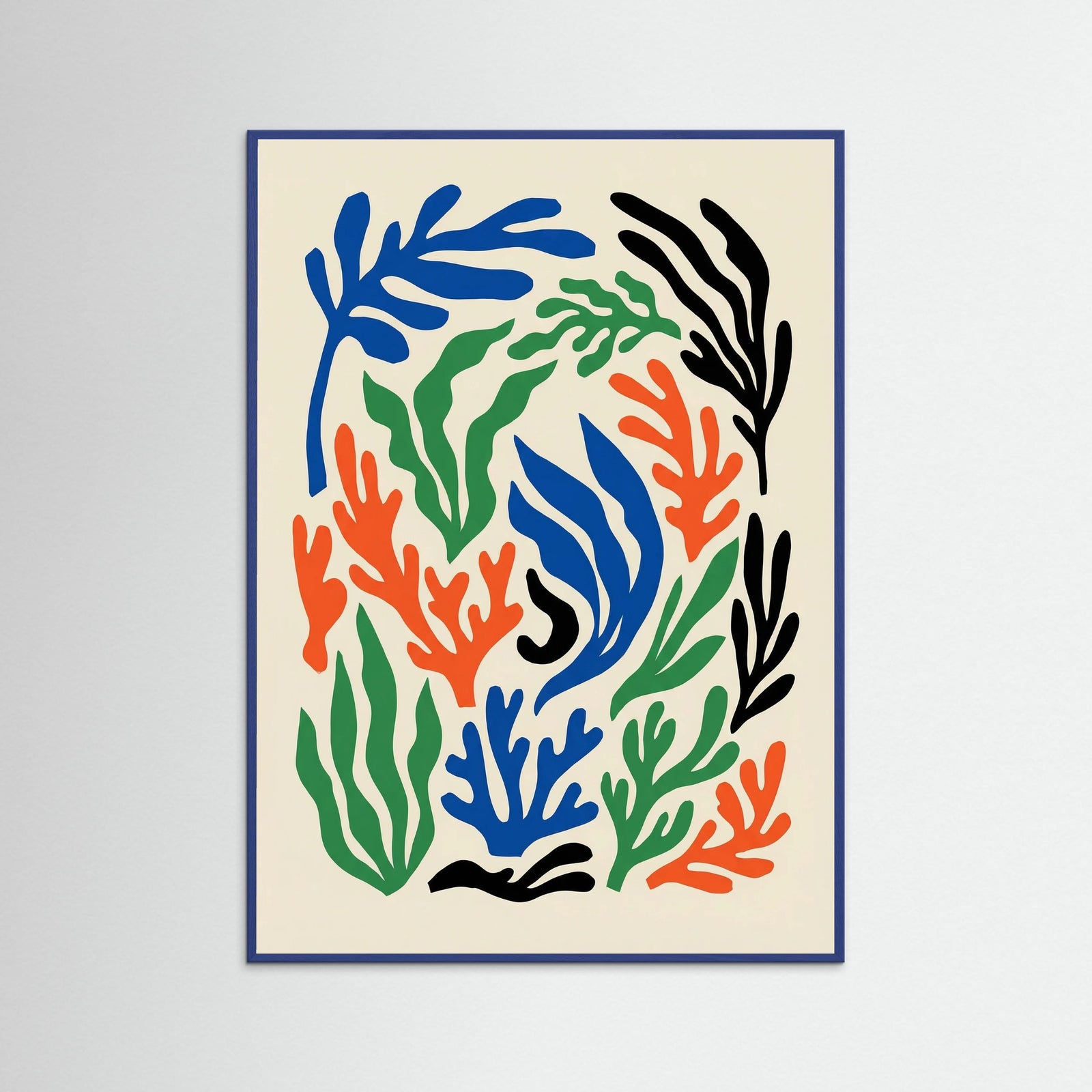 Blue Wood Vibrant Botanical Forms