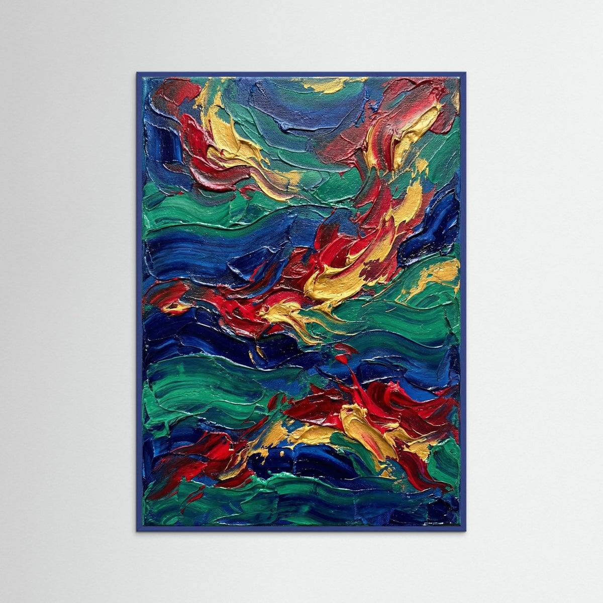 Blue Wood Vibrant Expression